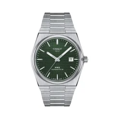 Montre TISSOT T-CLASSIC PRX POWERMATIC 80 homme automatique cadran vert bracelet acier inoxydable