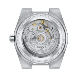 Montre TISSOT T-CLASSIC PRX POWERMATIC 80 mixte automatique cadran gris bracelet acier inoxydable