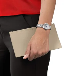 Montre TISSOT T-LADY BELLISSIMA femme automatique cadran gris bracelet acier inoxydable