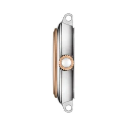 Montre TISSOT T-LADY BELLISSIMA SMALL LADY femme cadran gris bracelet acier bicolore doré rose