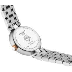 Montre TISSOT T-LADY BELLISSIMA SMALL LADY femme cadran gris bracelet acier bicolore doré rose