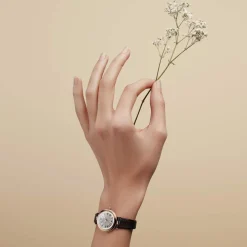 Montre TISSOT T-LADY BELLISSIMA femme cadran gris bracelet cuir brun