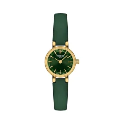 Montre TISSOT T-LADY LOVELY ROUND femme cadran vert bracelet cuir vert