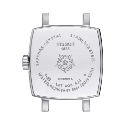 Montre TISSOT T-LADY LOVELY SQUARE femme cadran bleu bracelet acier inoxydable