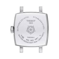 Montre TISSOT T-LADY LOVELY SQUARE femme cadran gris diamants bracelet acier inoxydable