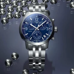 Montre TISSOT T-SPORT PRC 200 homme cadran bleu bracelet acier inoxydable