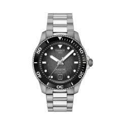 Montre TISSOT T-SPORT SEASTAR 1000 homme automatique cadran noir bracelet acier inoxydable