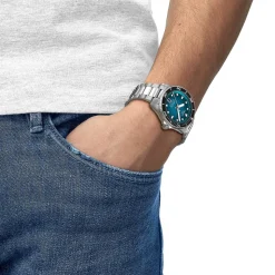 Montre TISSOT T-SPORT SEASTAR 1000 homme automatique cadran bleu bracelet acier inoxydable