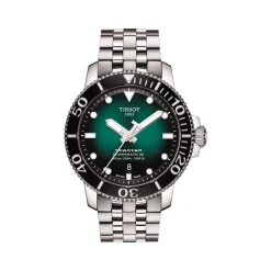 Montre TISSOT T-SPORT SEASTAR 1000 POWERMATIC 80 homme automatique cadran vert bracelet acier inoxydable
