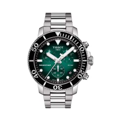 Montre TISSOT T-SPORT SEASTAR 1000 homme cadran vert bracelet acier inoxydable