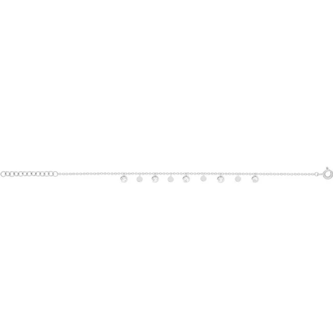 Parure argent 925 collier bracelet pampilles zirconias