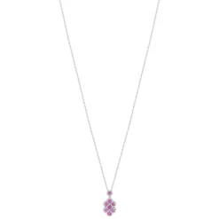 Parure argent 925 pierres imitation roses et zirconias