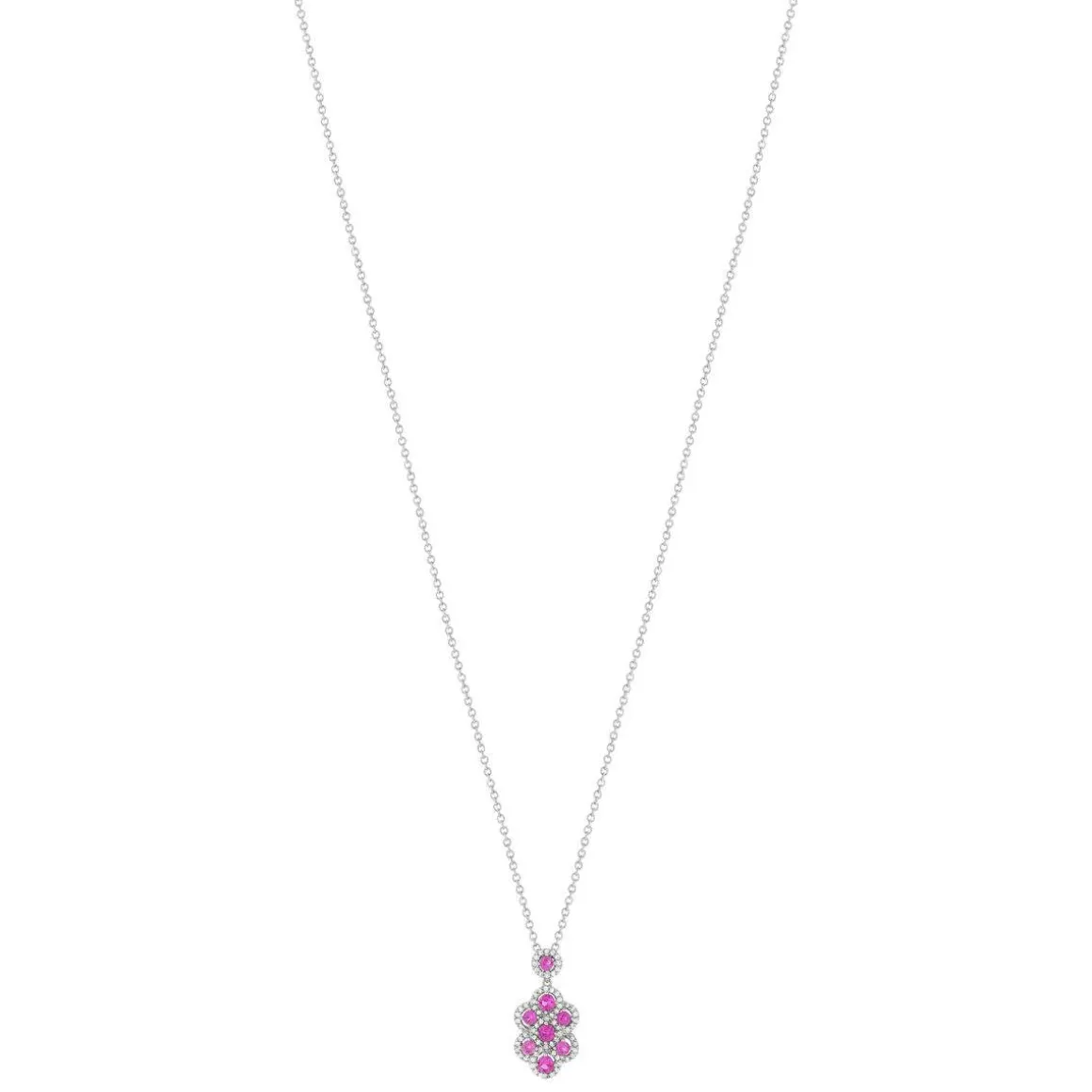 Parure argent 925 pierres imitation roses et zirconias