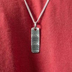 Pendentif argent 925 martelé