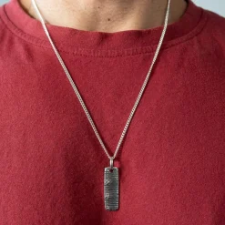 Pendentif argent 925 martelé