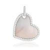 Pendentif argent 925 nacre et zirconias