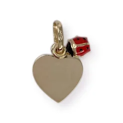 Pendentif coeur d'occasion or 750 jaune laques