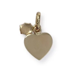 Pendentif coeur d'occasion or 750 jaune laques