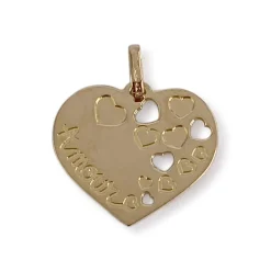 Pendentif coeur d'occasion or 750 jaune