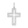 Pendentif croix argent 925 et zirconias
