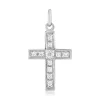 Pendentif croix argent 925 et zirconias