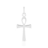 Pendentif croix egyptienne or blanc 750