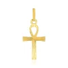 Pendentif croix égyptienne or jaune 750