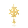 Pendentif croix huguenote or 375 jaune