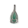 Pendentif d'occasion or 750 blanc émeraude