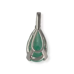Pendentif d'occasion or 750 blanc émeraude