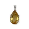 Pendentif d'occasion or 750 blanc citrine