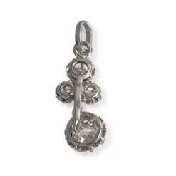 Pendentif d'occasion or 750 blanc diamant diamant