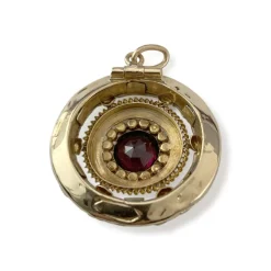 Pendentif d'occasion or 750 grenat rhodolité