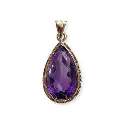 Pendentif d'occasion or 750 jaune amethyste