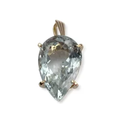 Pendentif d'occasion or 750 jaune topaze sky blue