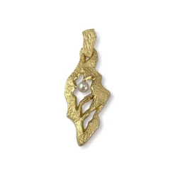 Pendentif d'occasion or 750 jaune perle de culture