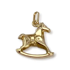 Pendentif d'occasion or 750 jaune cheval à bascule