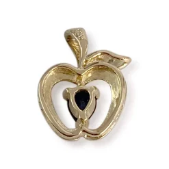Pendentif d'occasion or 750 jaune pomme saphir