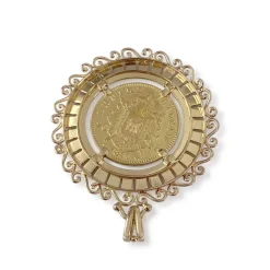 Pendentif d'occasion or 750 jaune Empire français 1870
