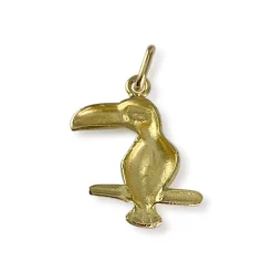Pendentif d'occasion or 750 jaune motif toucan