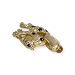 Pendentif d'occasion or 750 jaune saphir zirconias