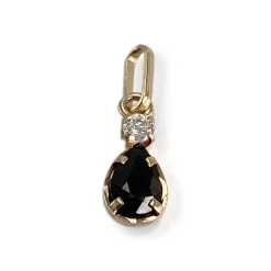 Pendentif d'occasion or 750 jaune zirconia saphir