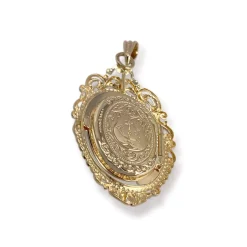 Pendentif d'occasion or 750 jaune rubis synthetique