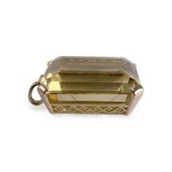 Pendentif d'occasion or 750 jaune quartz