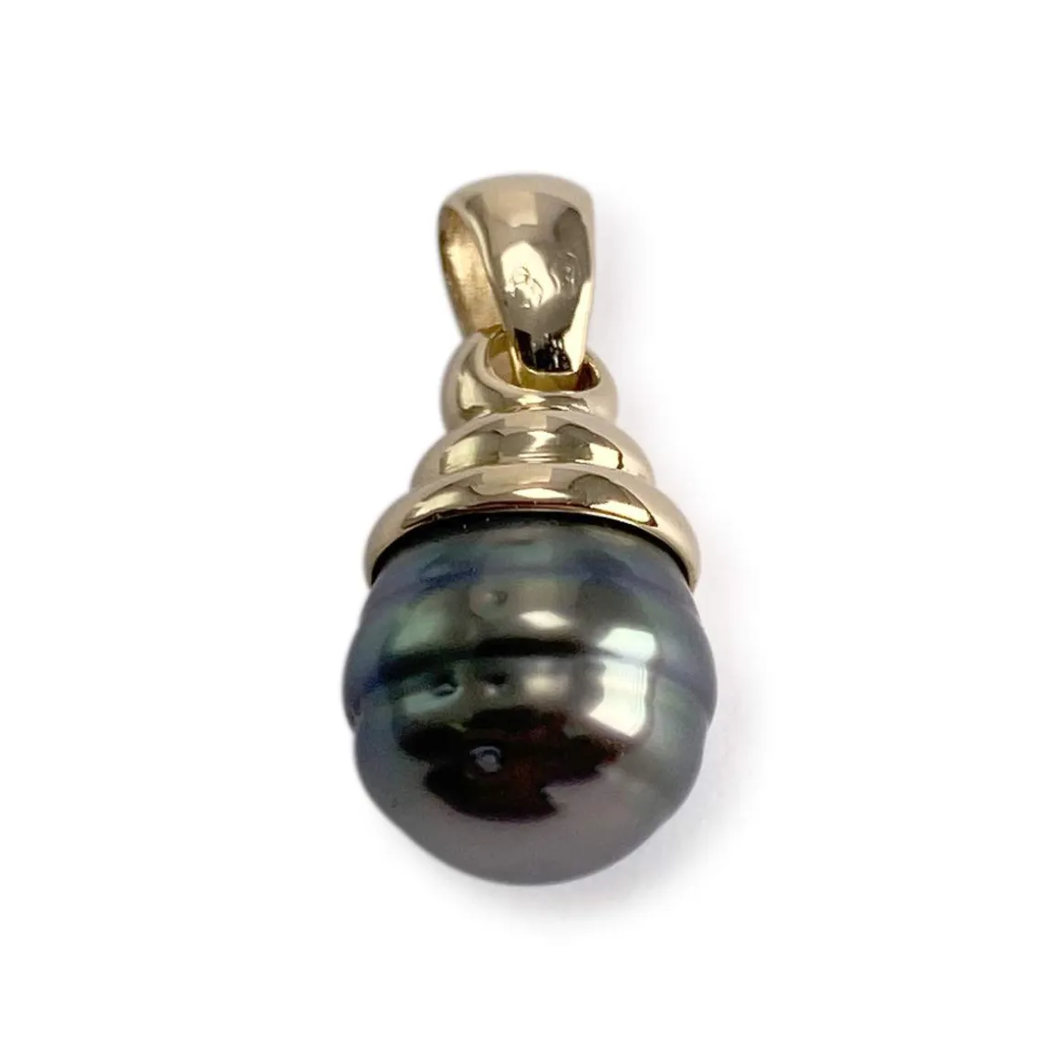 Pendentif d'occasion or 750 jaune perle de culture de Tahiti