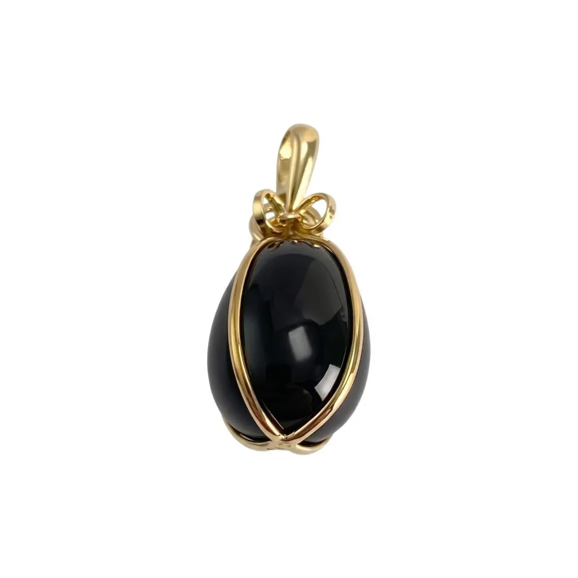 Pendentif d'occasion or 750 jaune onyx