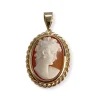 Pendentif d'occasion or 750 jaune camee