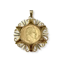 Pendentif d'occasion or 750 jaune pièce