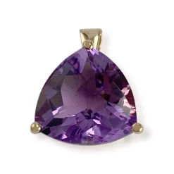Pendentif d'occasion or 750 jaune améthyste