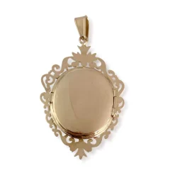Pendentif d'occasion or 750 jaune grenat, perles fines